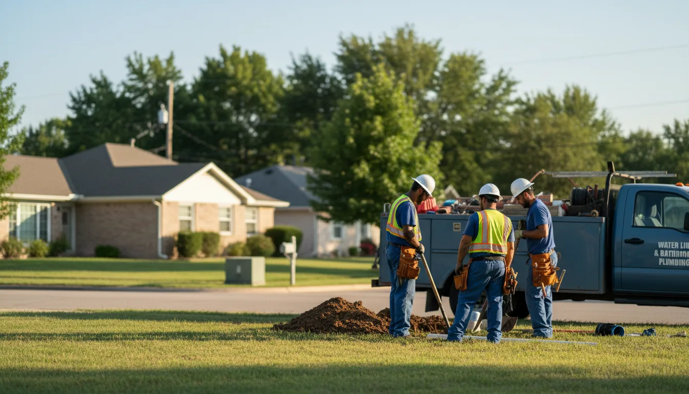Residential water line and bathroom plumbing service in Arminto, WY